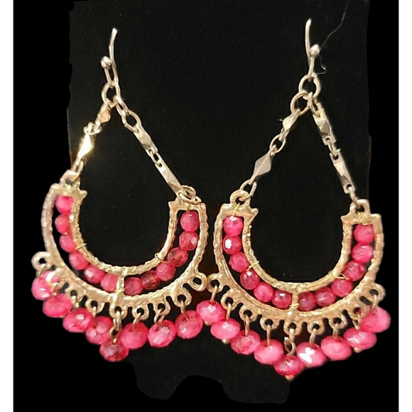 Bohemian Beaded Pierced Earrings - Picture 2 of 4